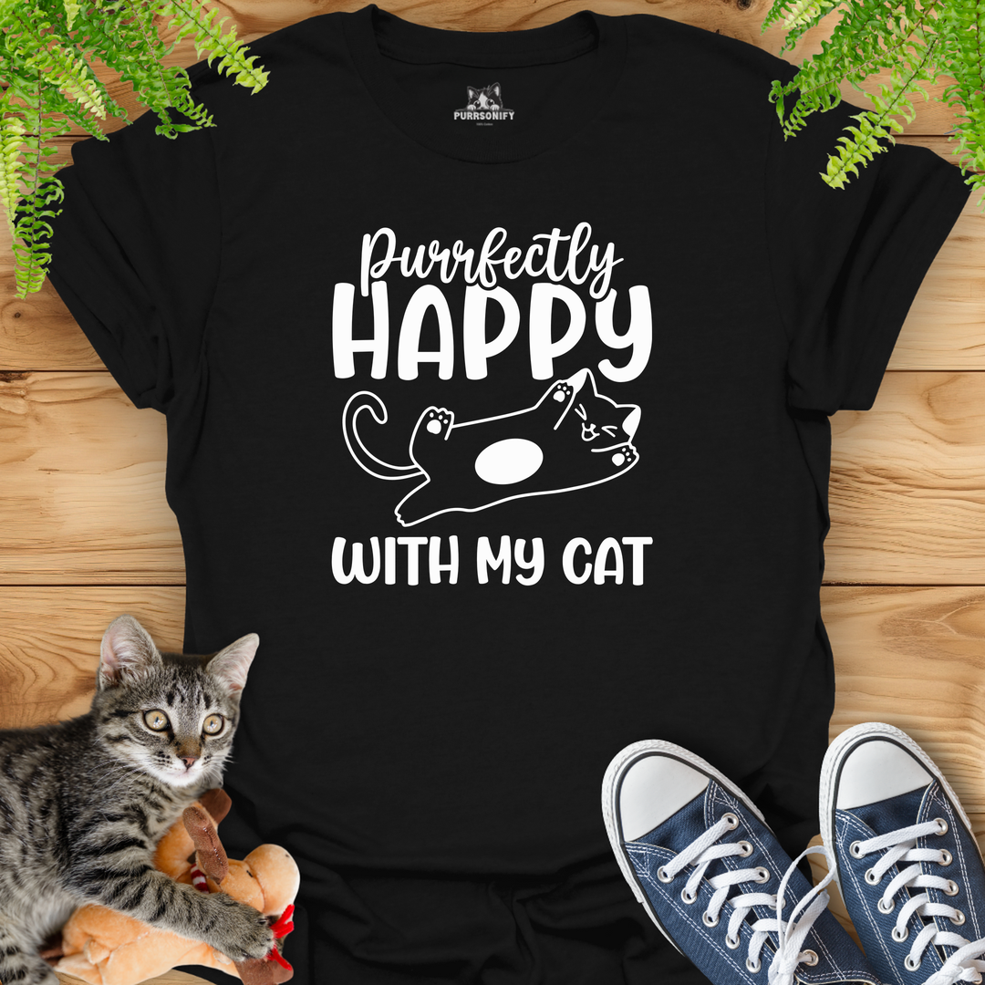 Purrfectly Happy With My Cat T-Shirt