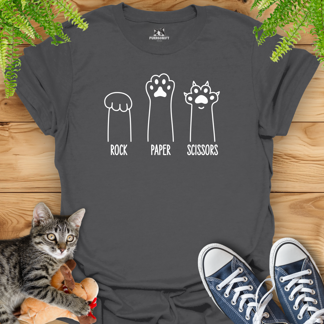 Rock Paper Scissors Cat Paws T-Shirt