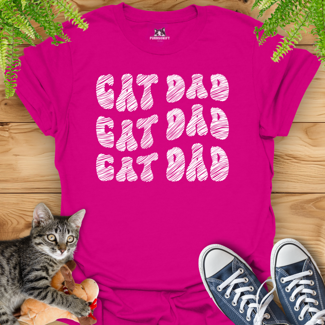 Cat Dad Repeat T-Shirt