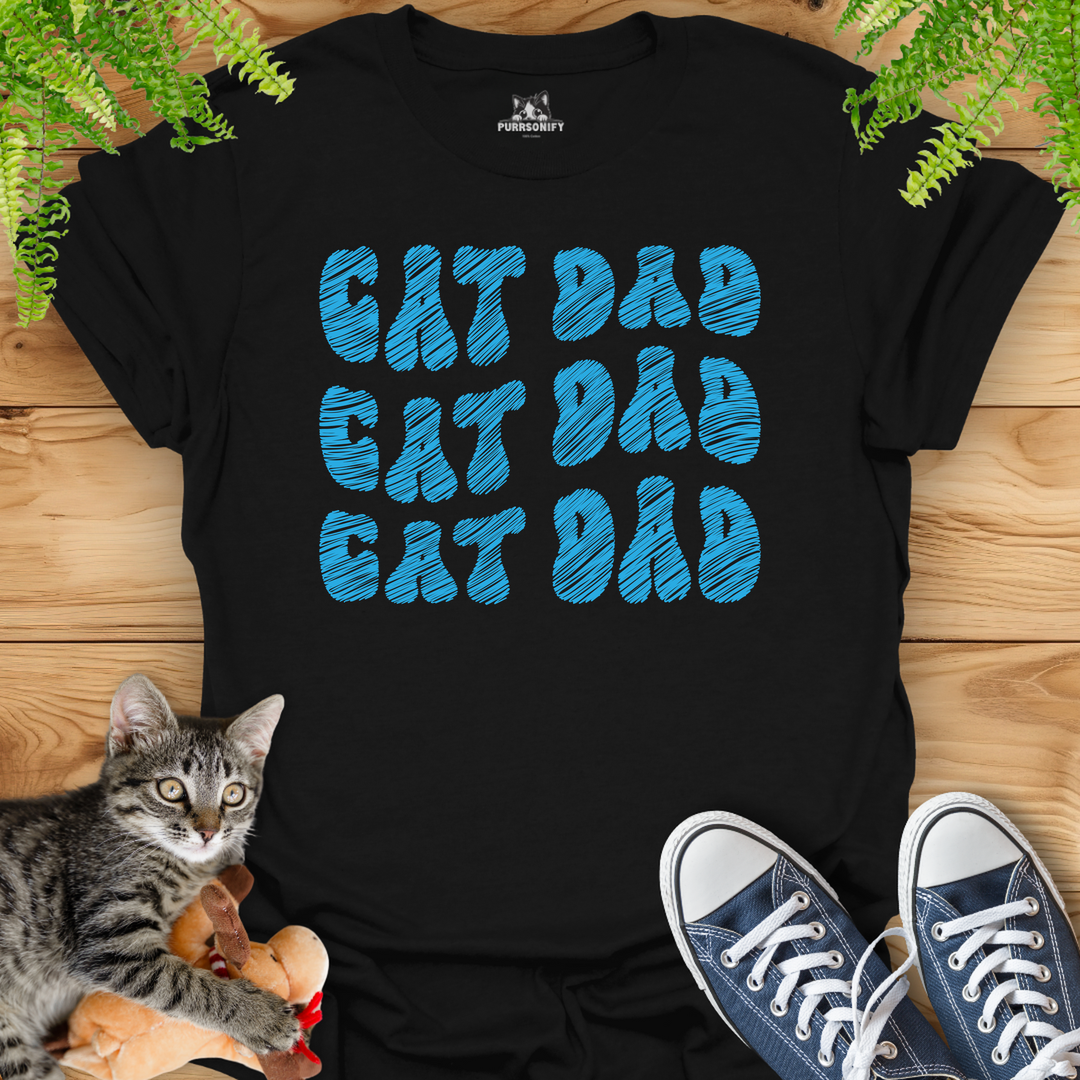 Cat Dad Repeat T-Shirt