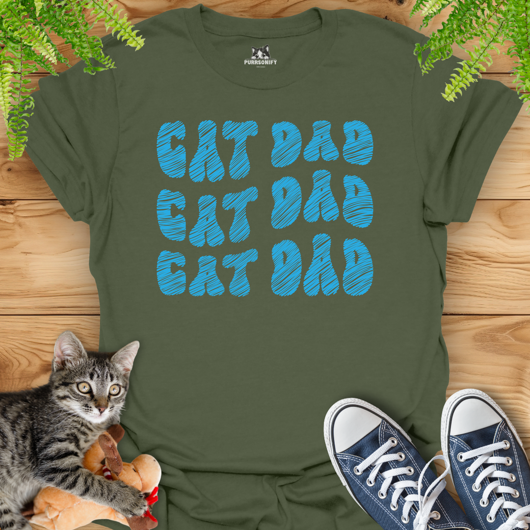 Cat Dad Repeat T-Shirt