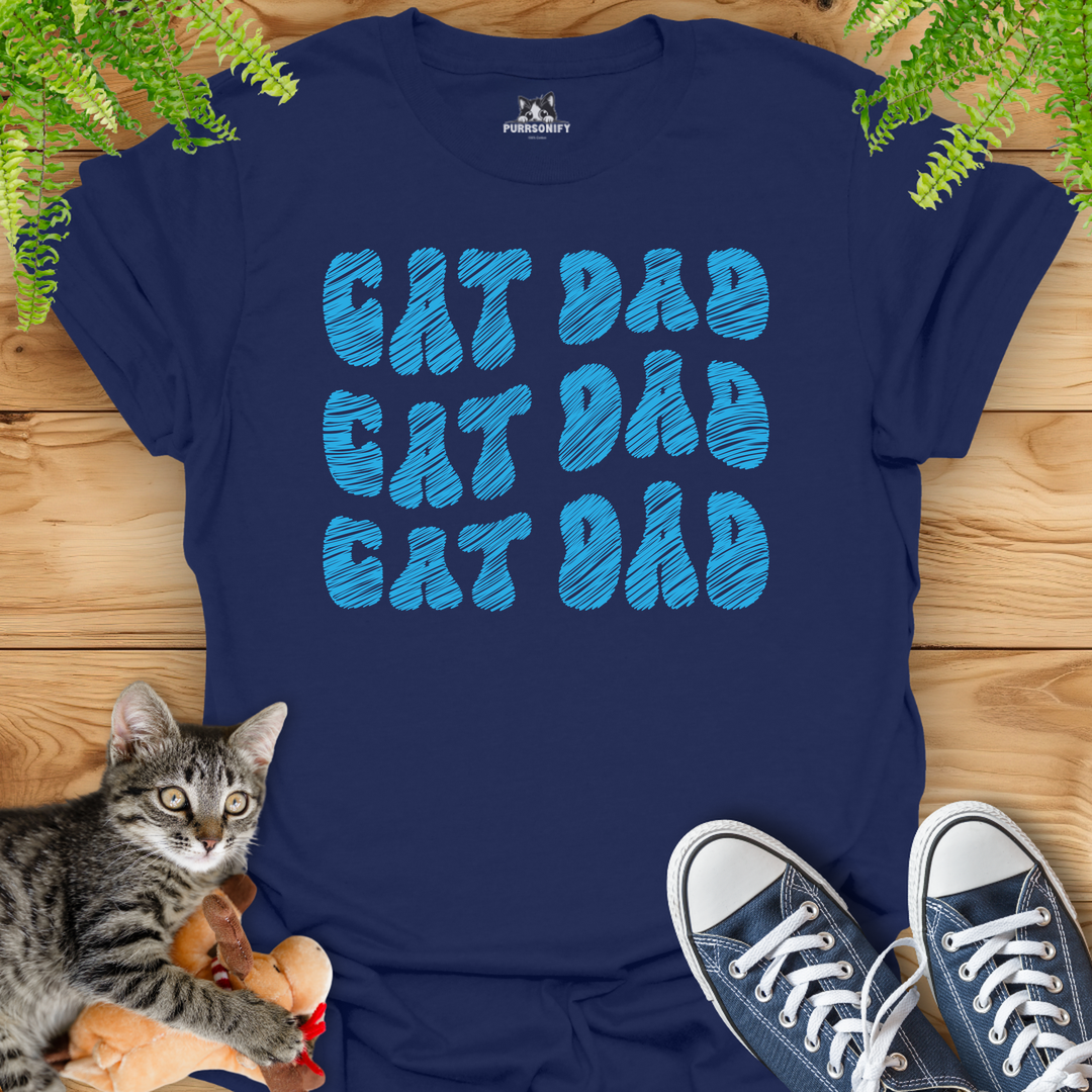 Cat Dad Repeat T-Shirt