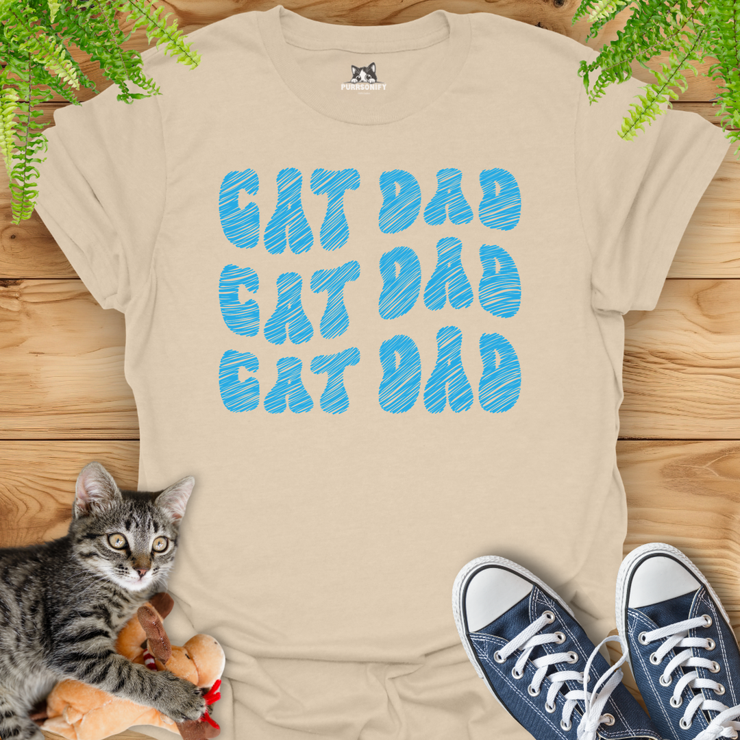 Cat Dad Repeat T-Shirt