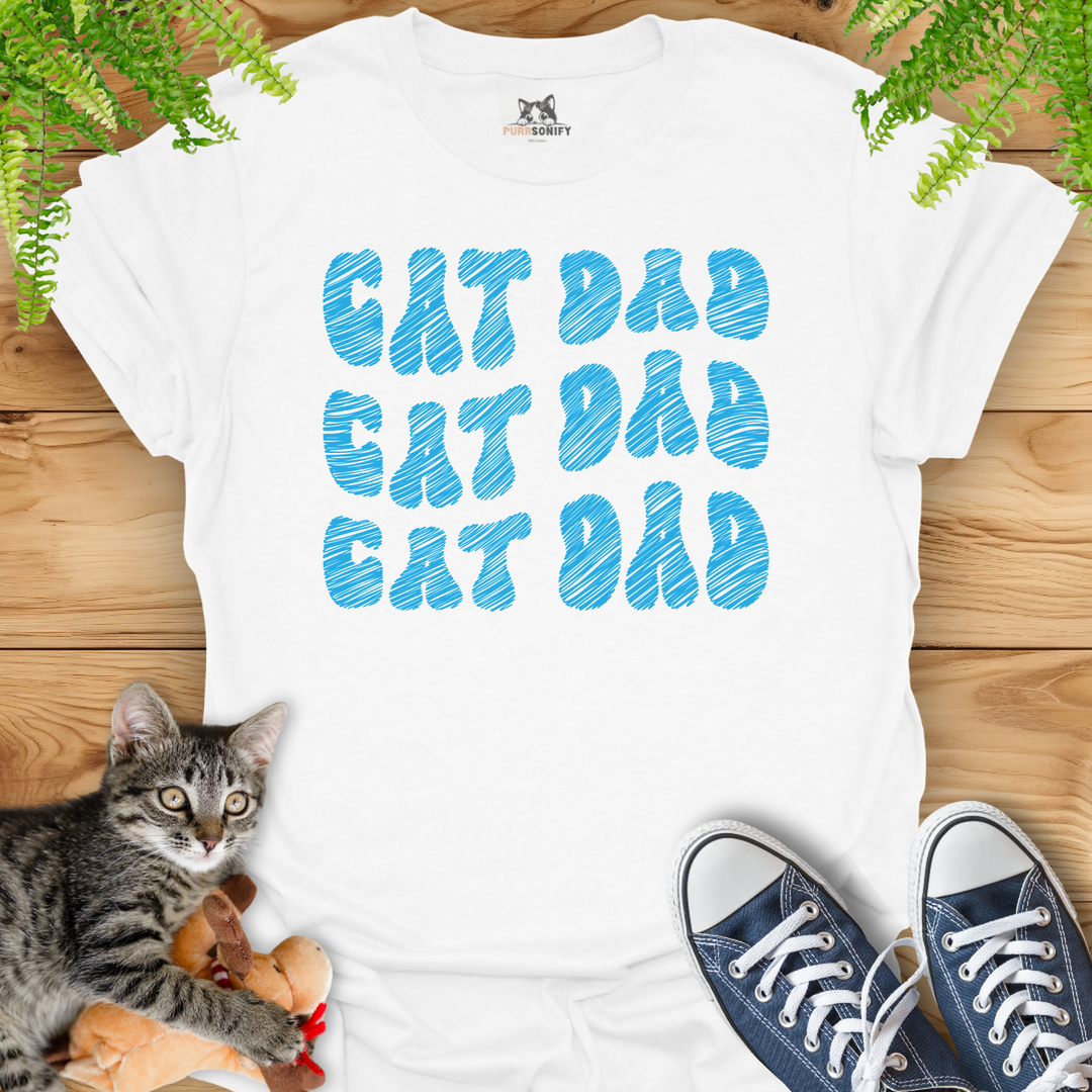 Cat Dad Repeat T-Shirt