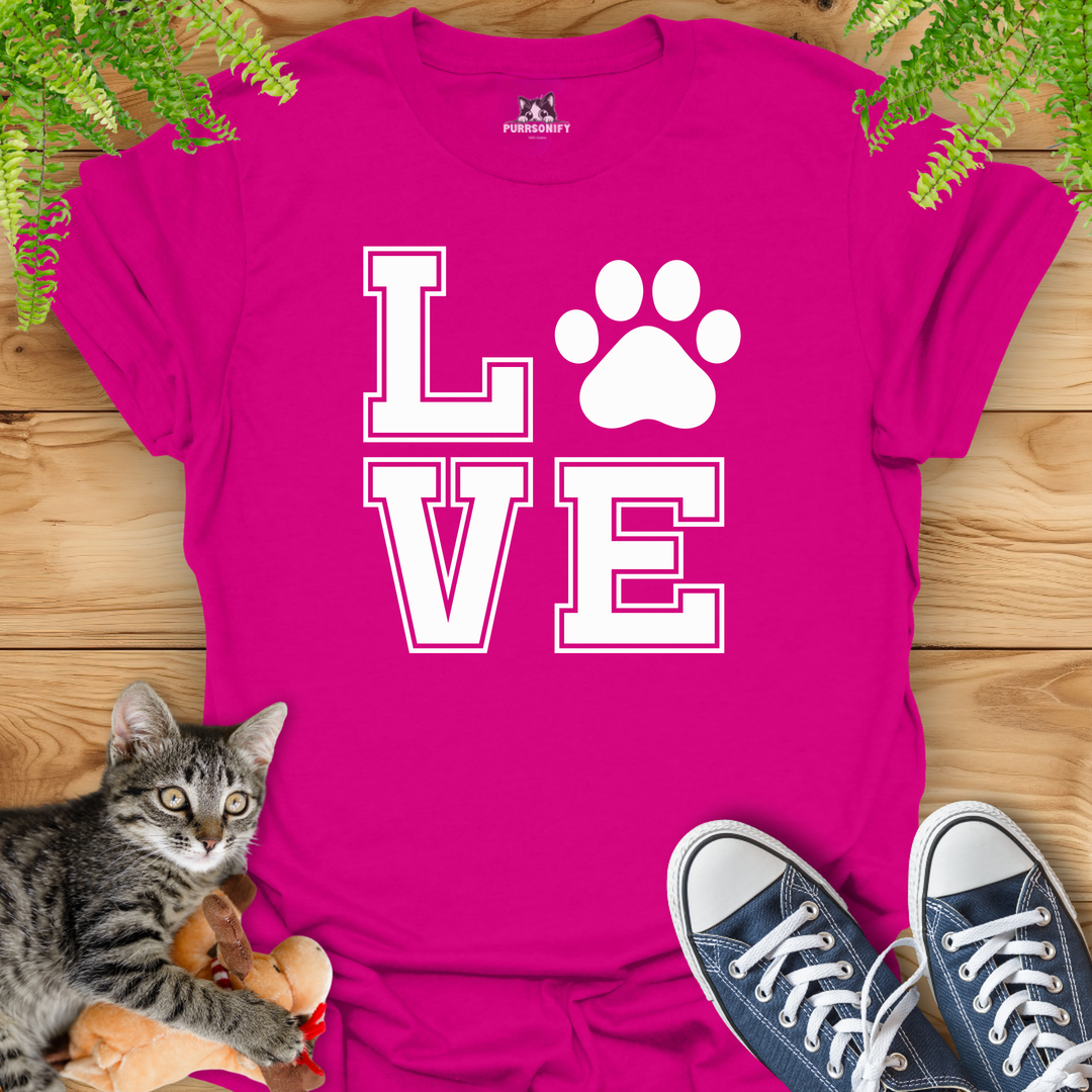 Love Cat Paw T-Shirt