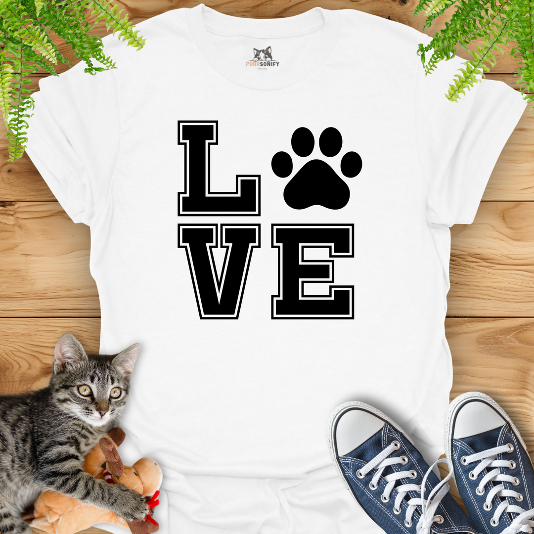 Love Cat Paw T-Shirt