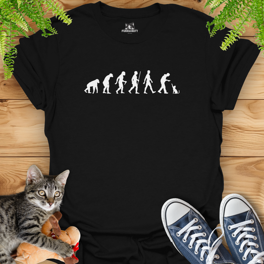 Human Evolution as Seen by Cats T-Shirt