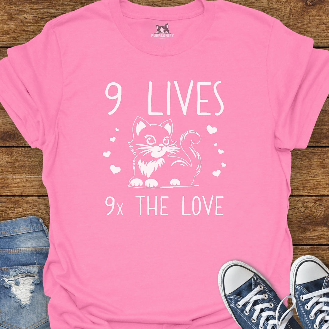 9 Lives 9x The Love Cat T-Shirt