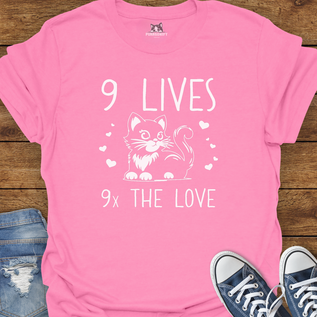 9 Lives 9x The Love Cat T-Shirt