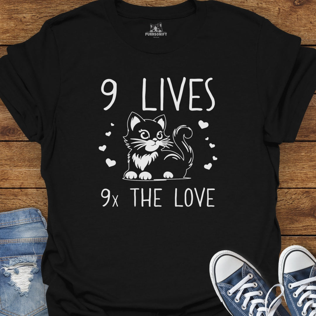 9 Lives 9x The Love Cat T-Shirt