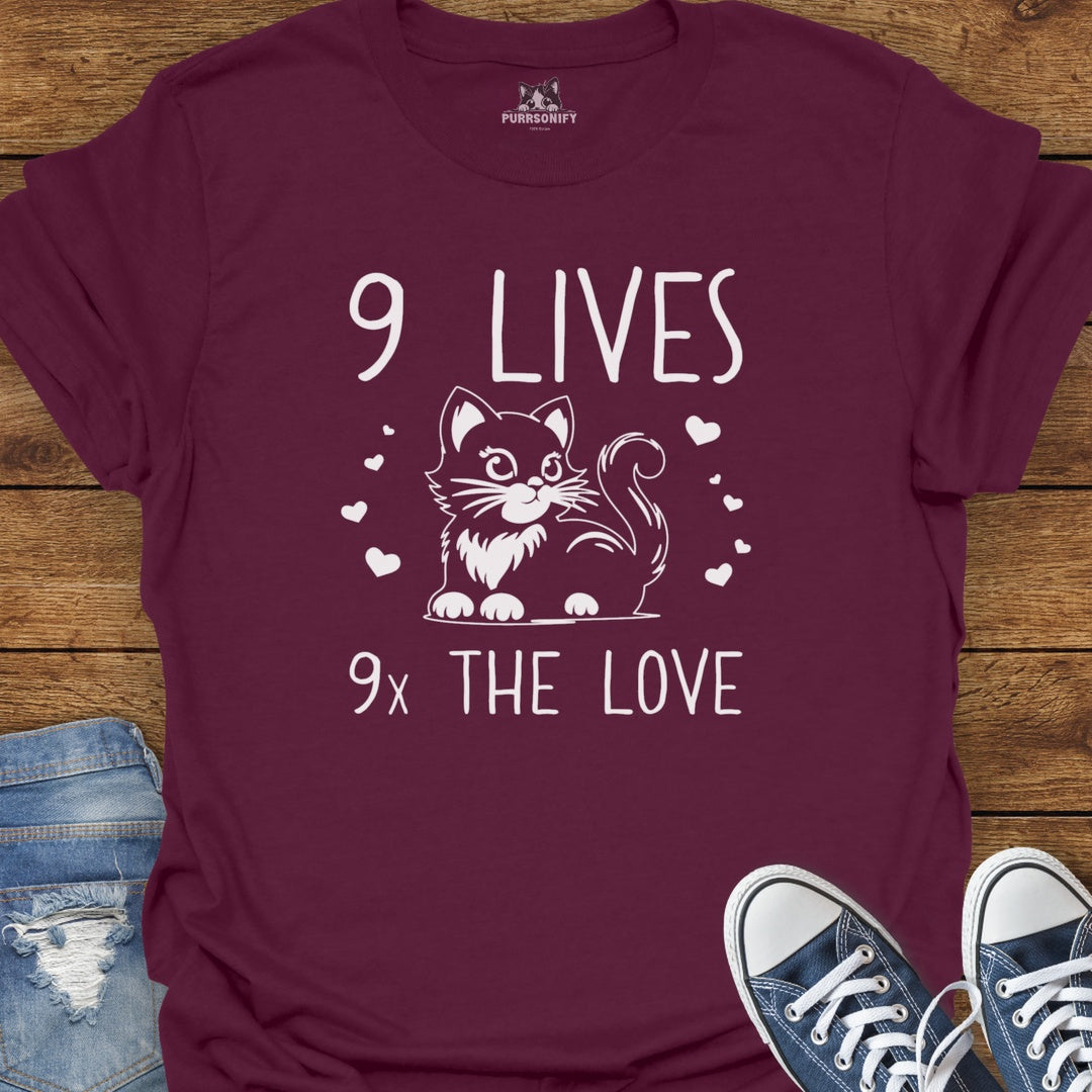 9 Lives 9x The Love Cat T-Shirt