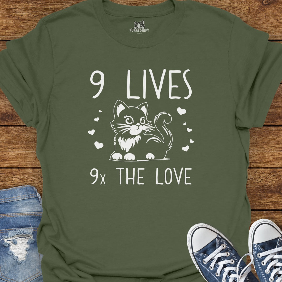 9 Lives 9x The Love Cat T-Shirt