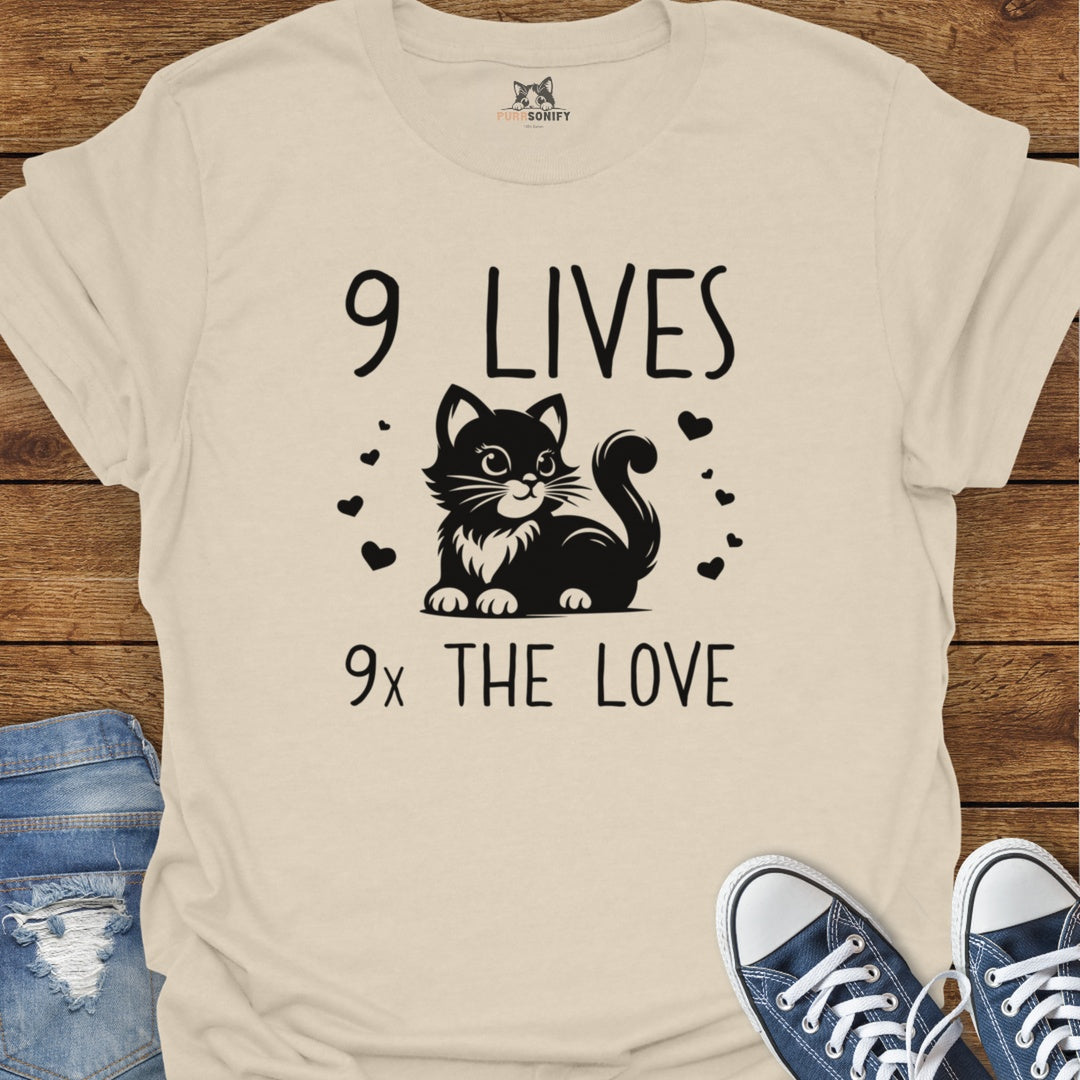 9 Lives 9x The Love Cat T-Shirt