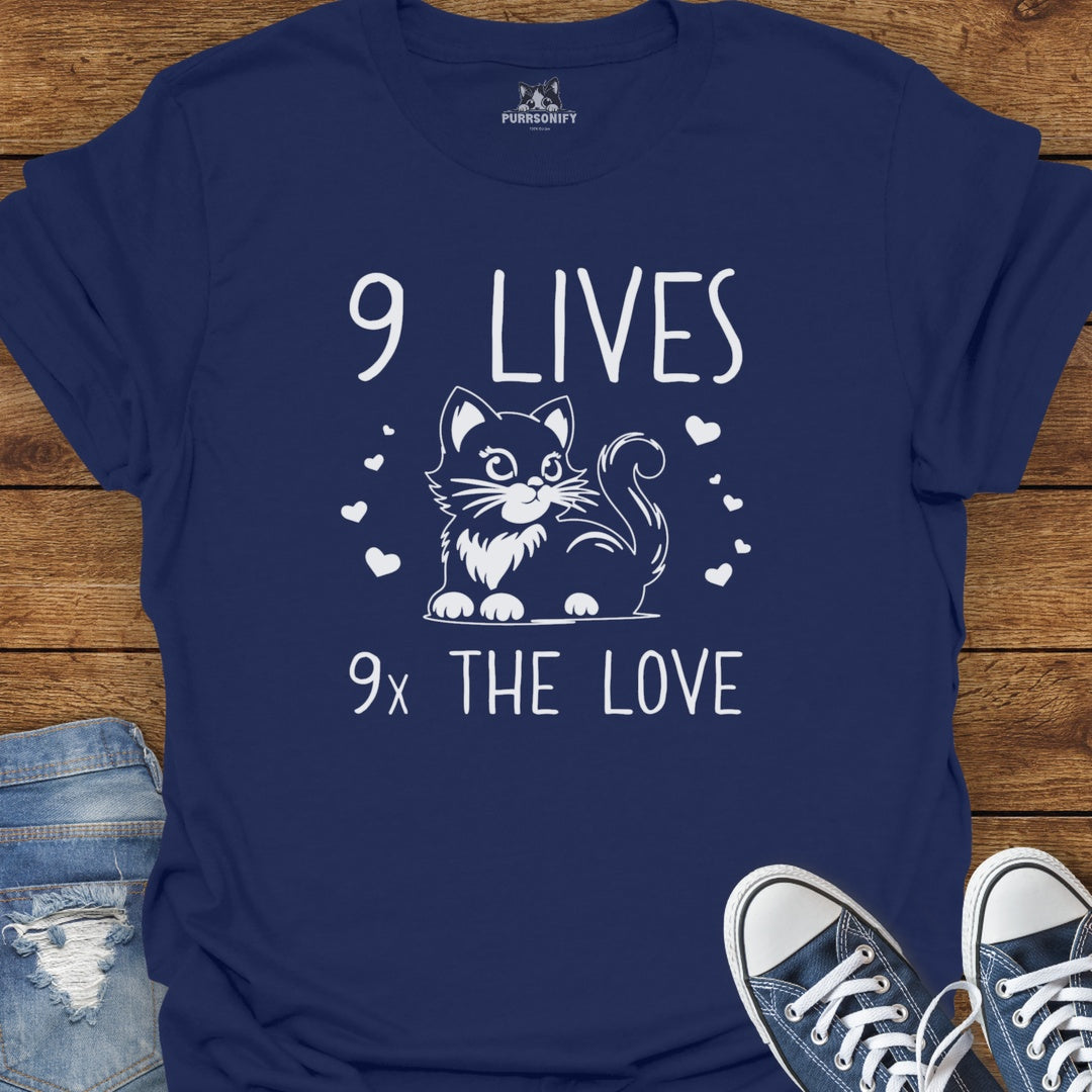 9 Lives 9x The Love Cat T-Shirt