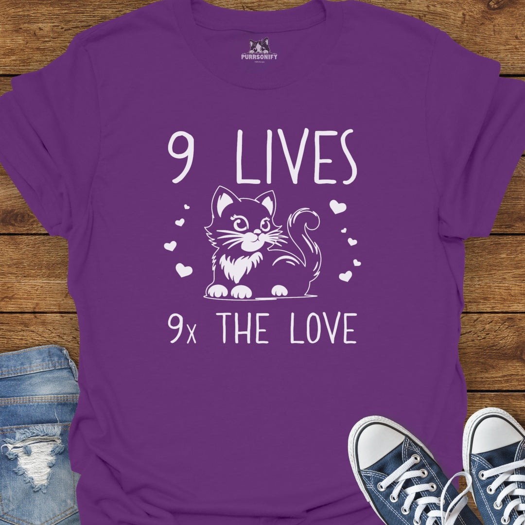 9 Lives 9x The Love Cat T-Shirt