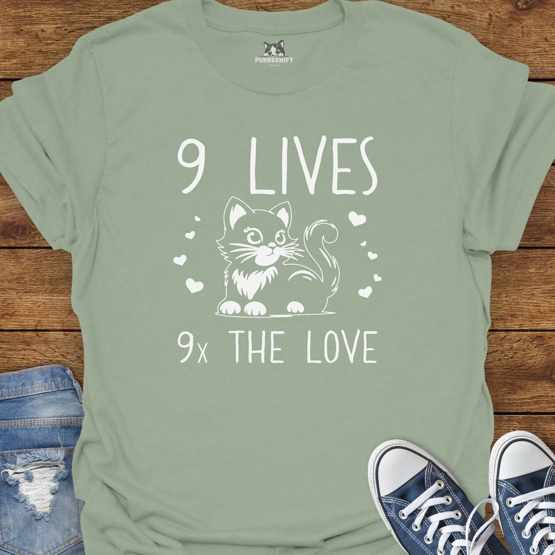 9 Lives 9x The Love Cat T-Shirt