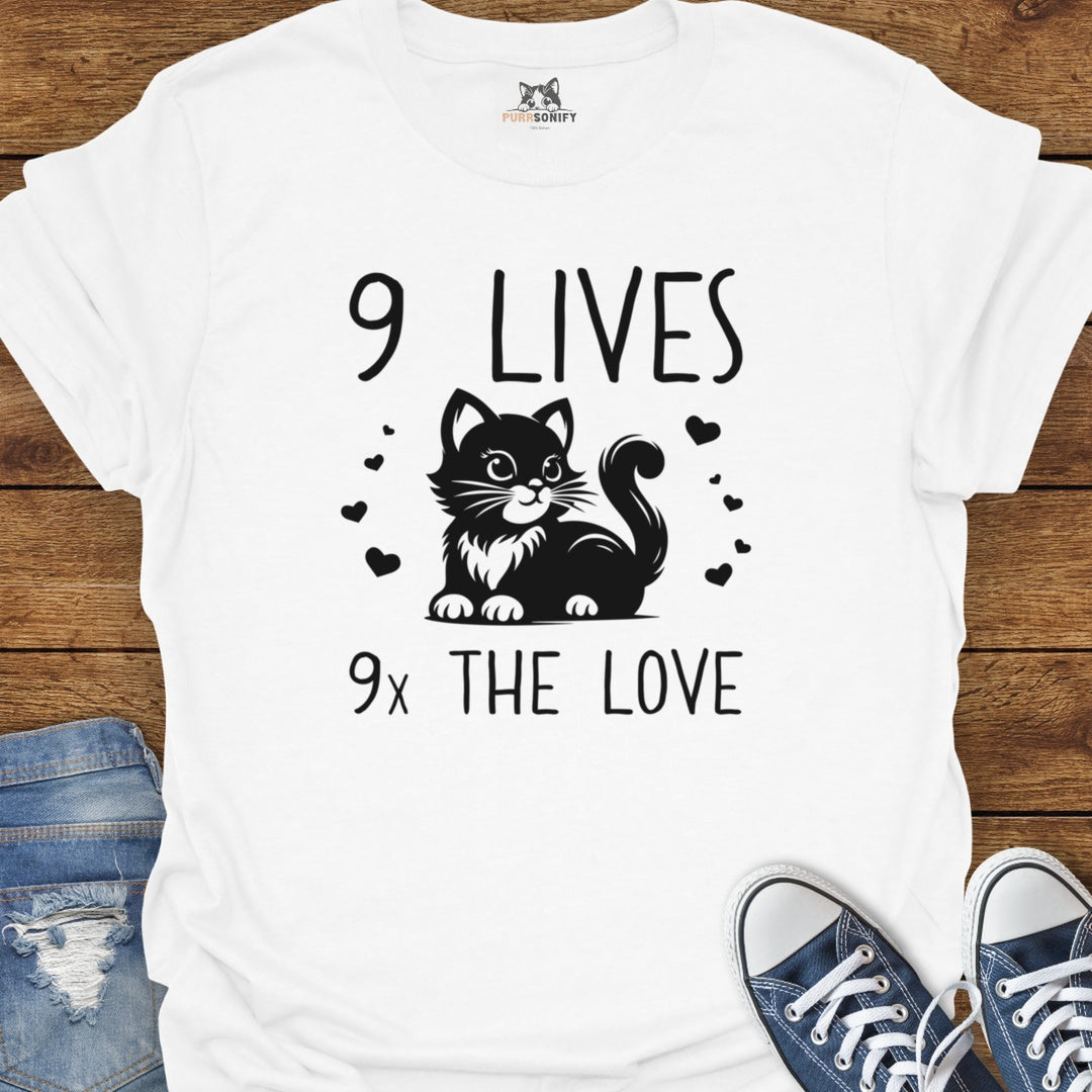 9 Lives 9x The Love Cat T-Shirt