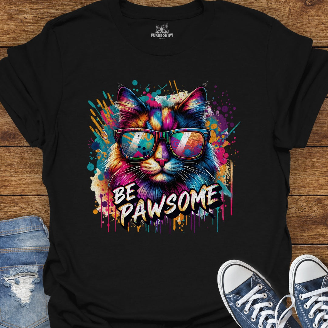 Be Pawsome Cat T-Shirt