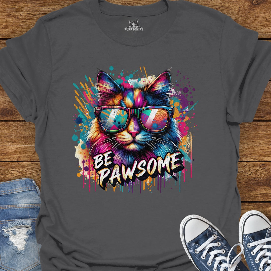 Be Pawsome Cat T-Shirt