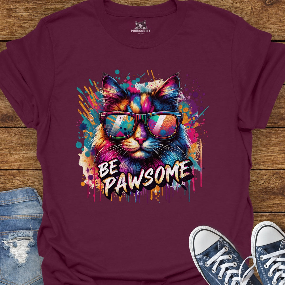 Be Pawsome Cat T-Shirt