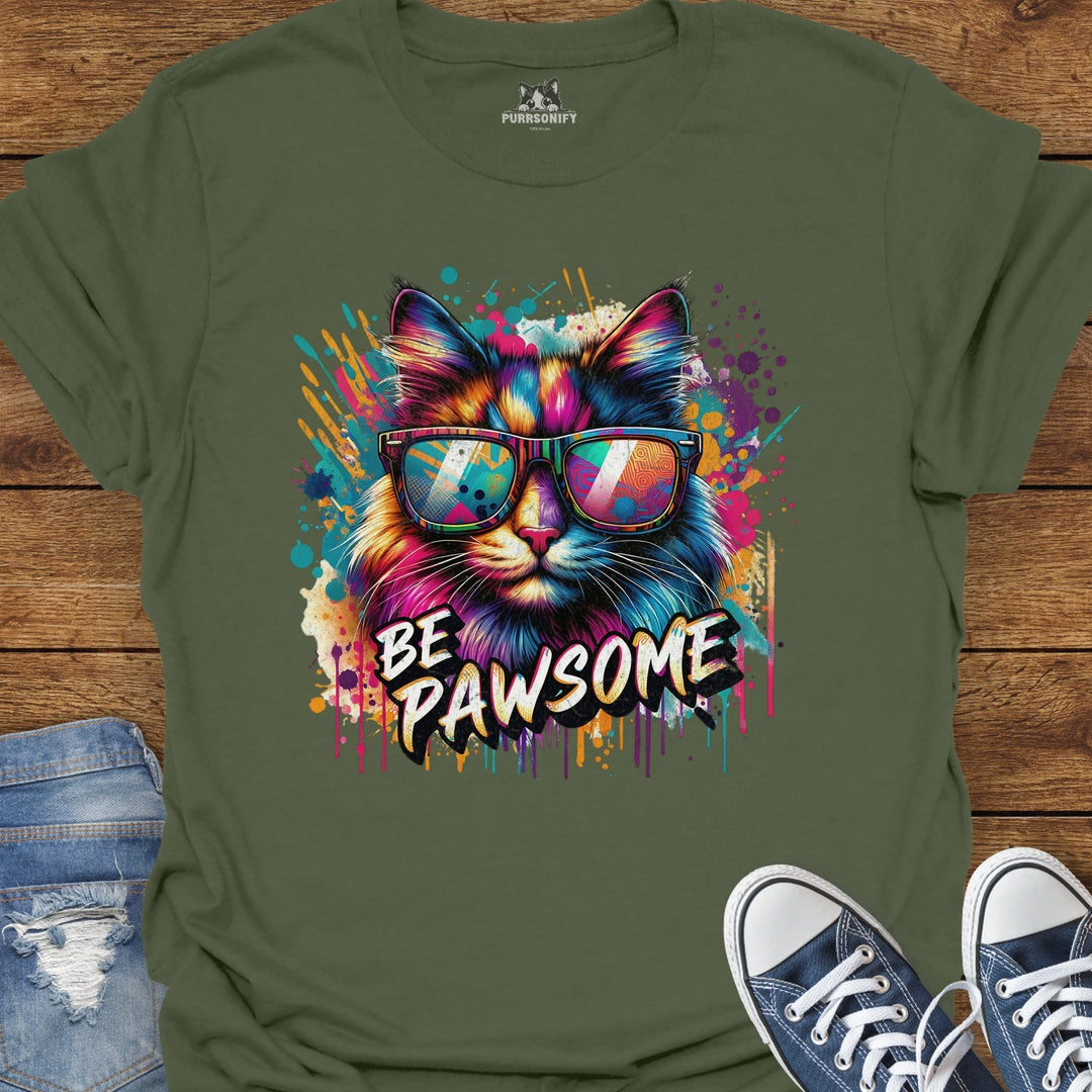 Be Pawsome Cat T-Shirt