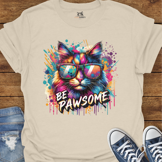 Be Pawsome Cat T-Shirt