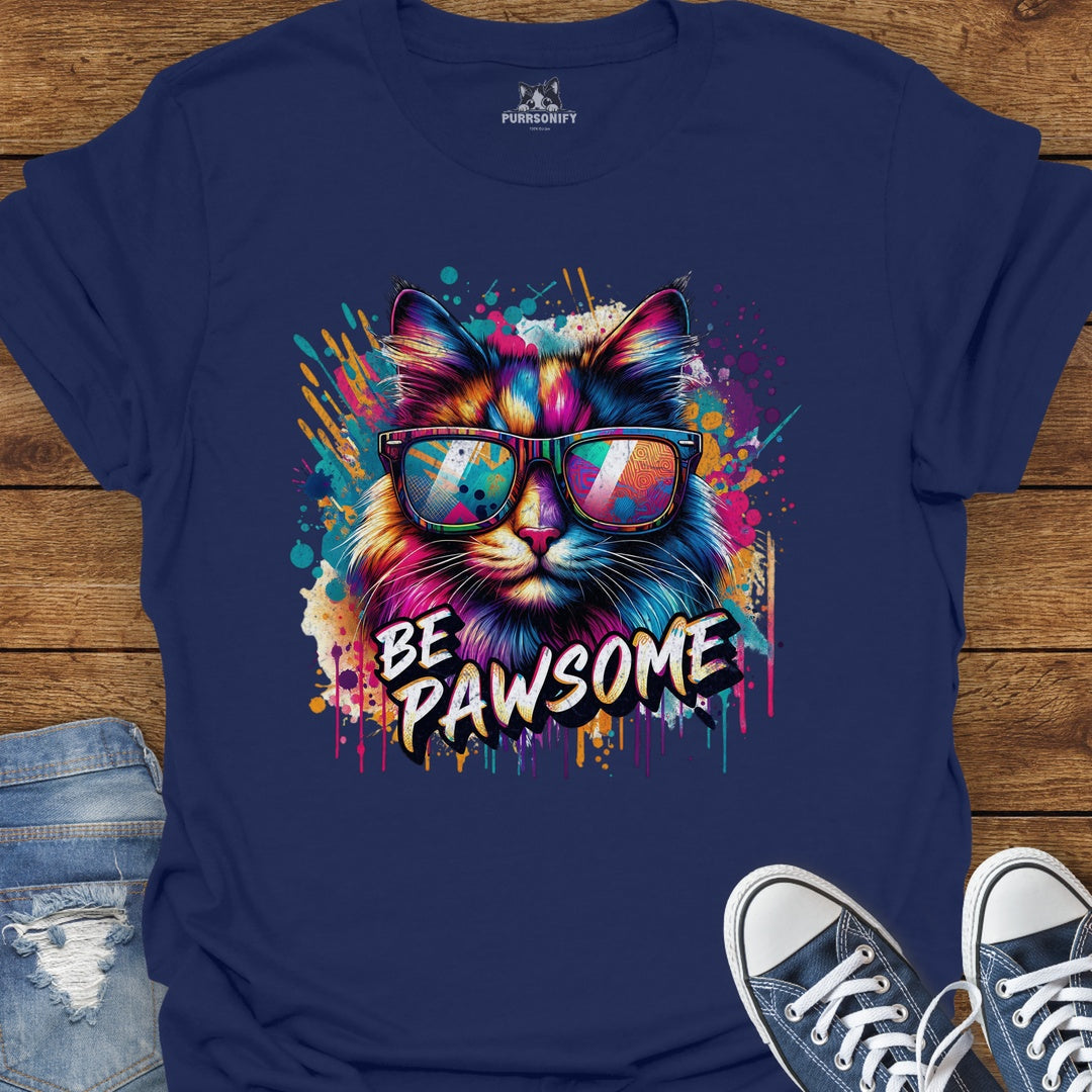 Be Pawsome Cat T-Shirt