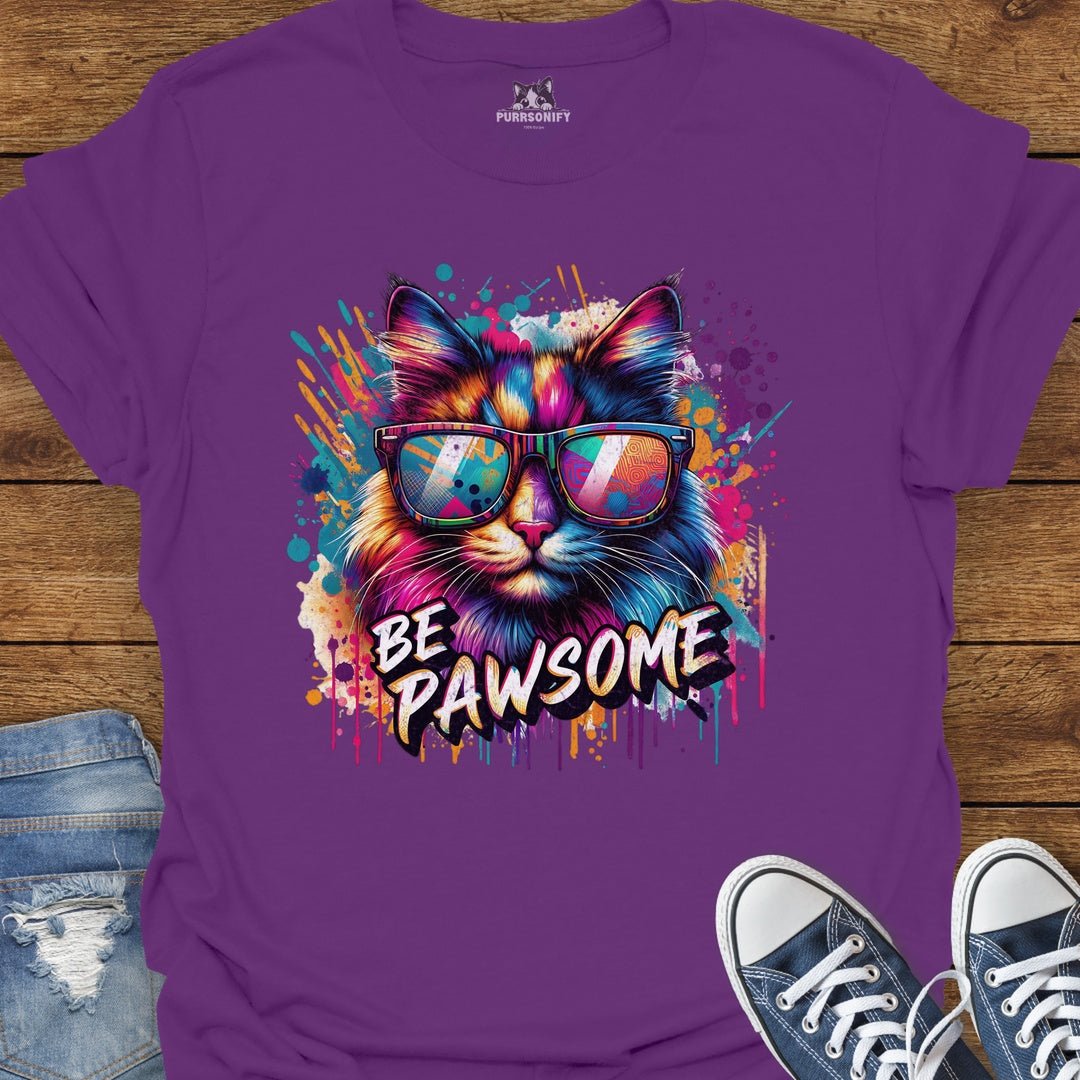 Be Pawsome Cat T-Shirt