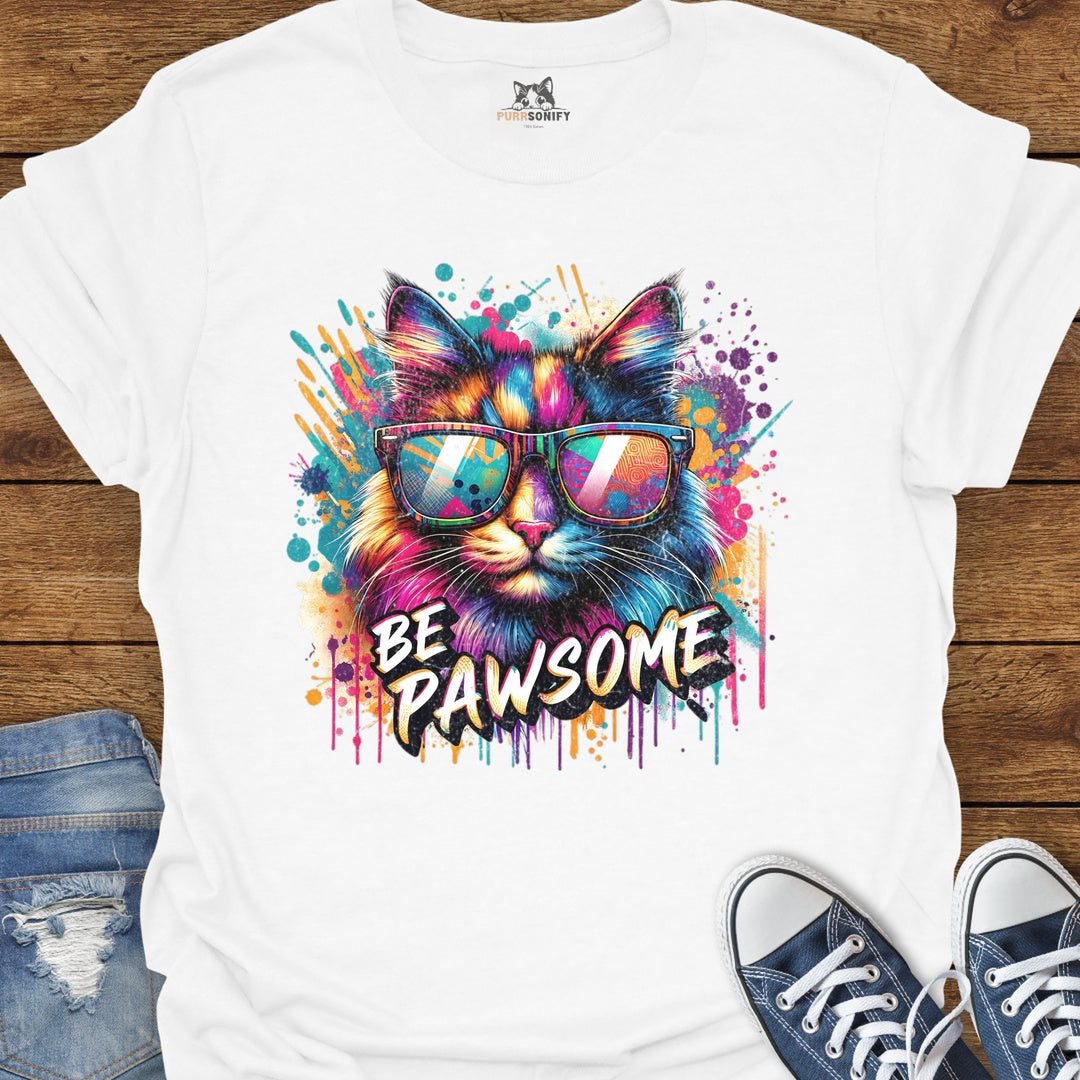 Be Pawsome Cat T-Shirt