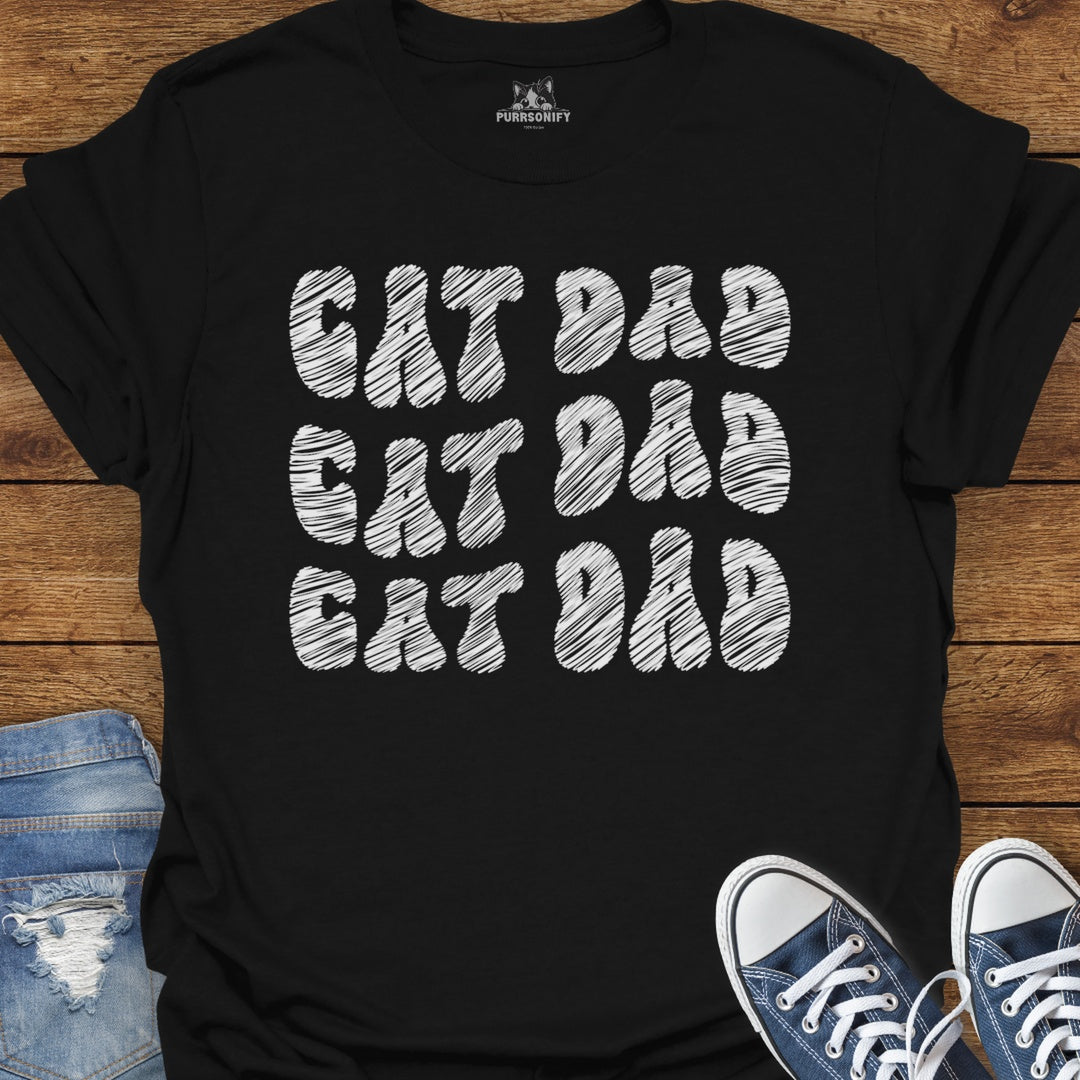 Cat Dad Repeat T-Shirt