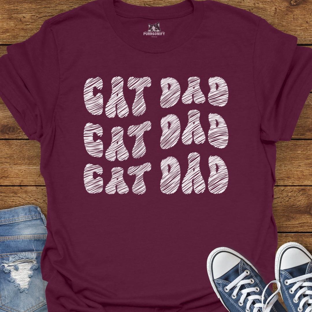 Cat Dad Repeat T-Shirt