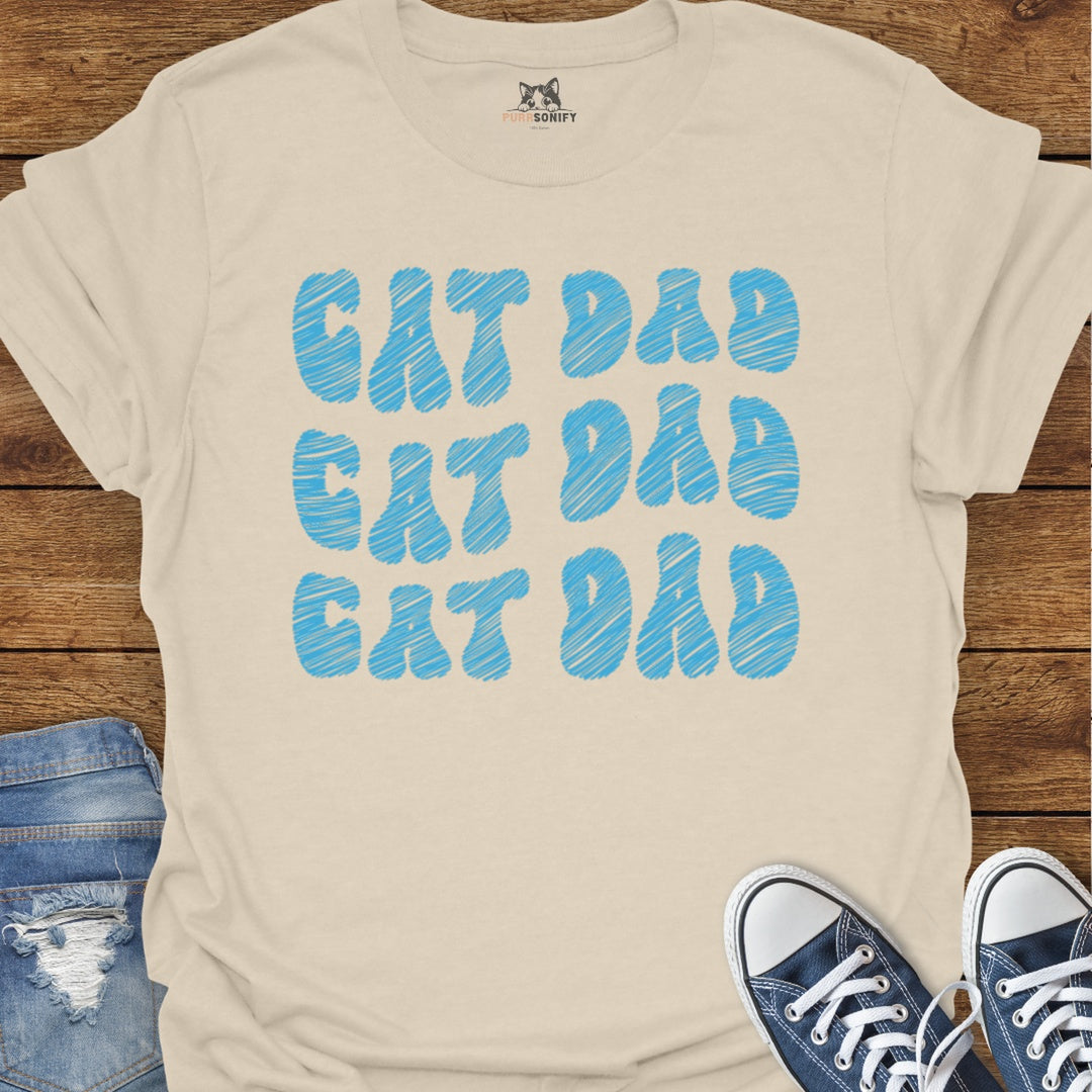 Cat Dad Repeat T-Shirt