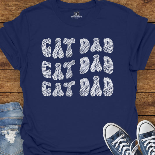 Cat Dad Repeat T-Shirt