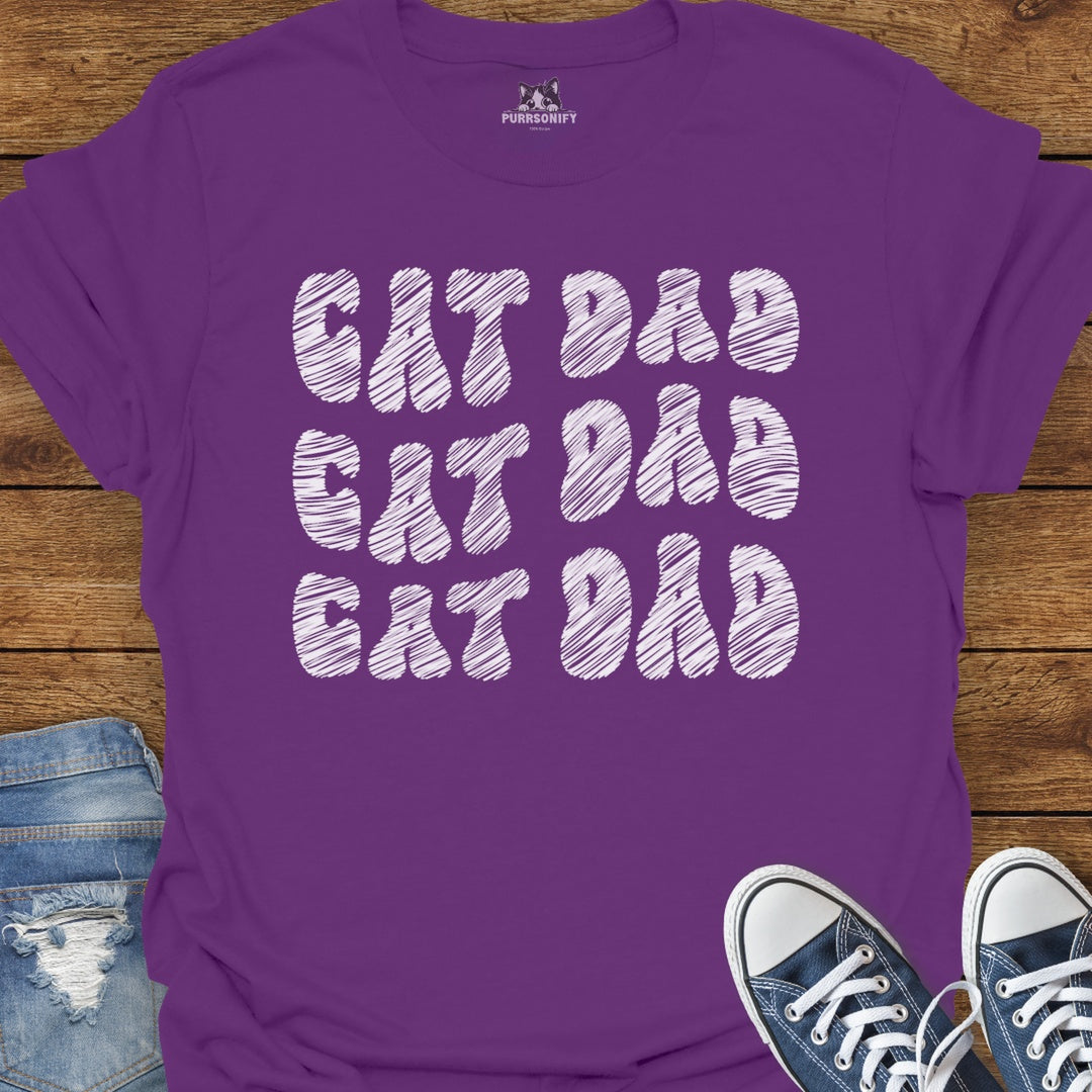 Cat Dad Repeat T-Shirt