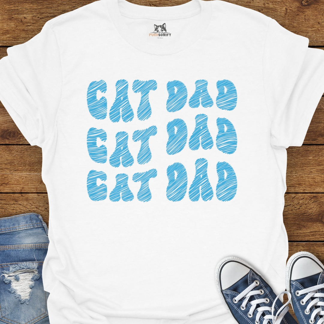 Cat Dad Repeat T-Shirt