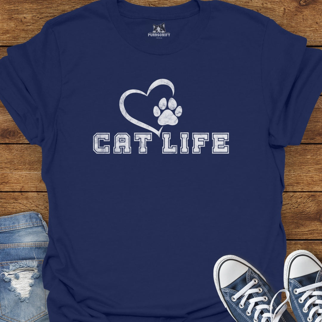 Cat Life Varsity T-Shirt