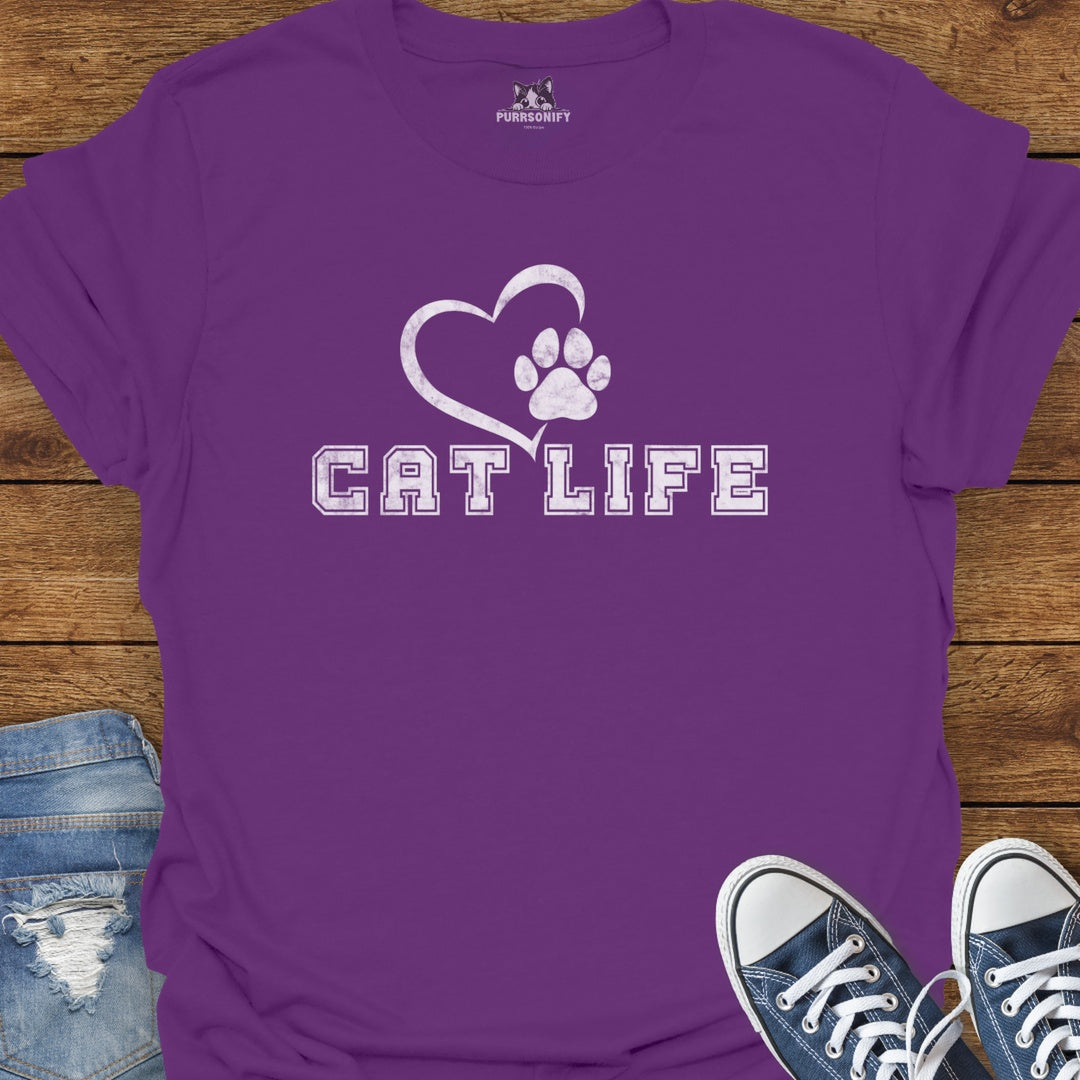 Cat Life Varsity T-Shirt