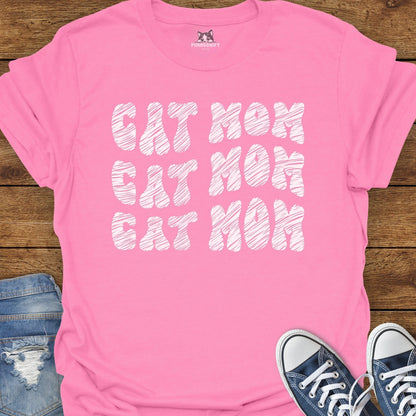Cat Mom Repeat T-Shirt