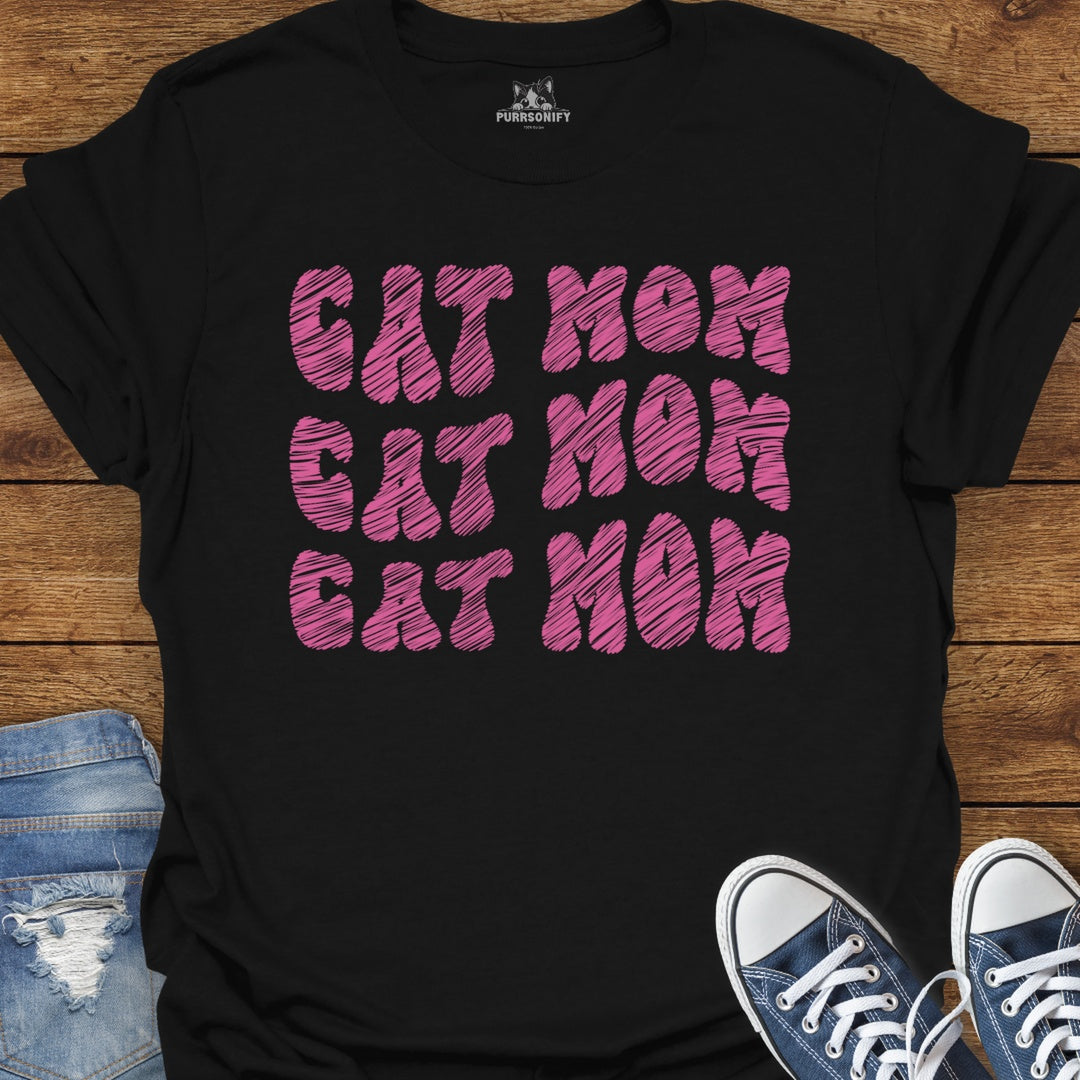 Cat Mom Repeat T-Shirt