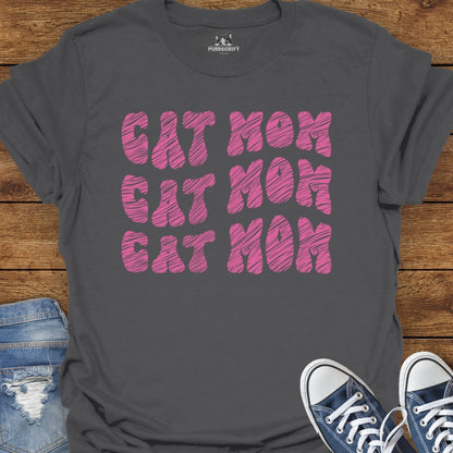 Cat Mom Repeat T-Shirt