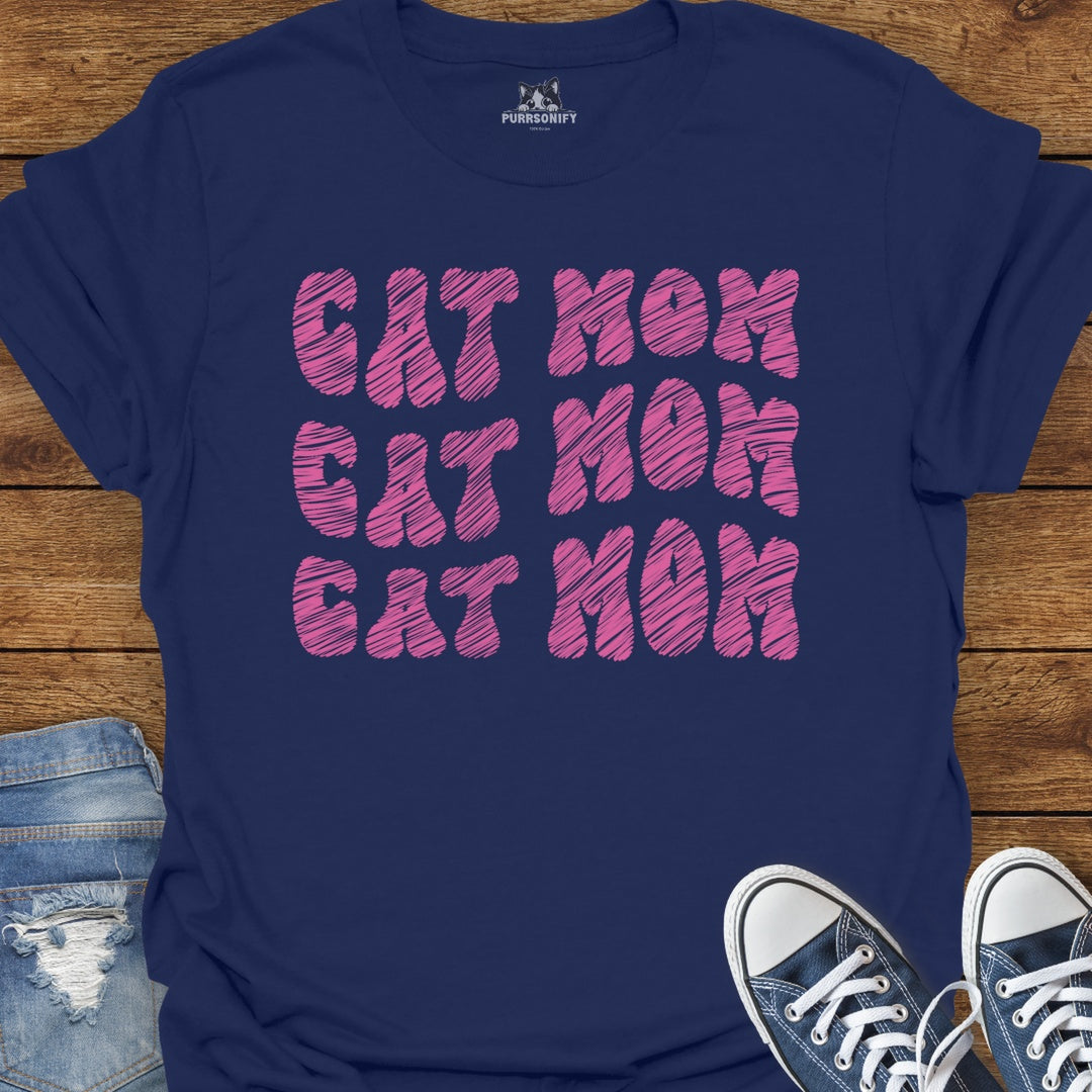 Cat Mom Repeat T-Shirt