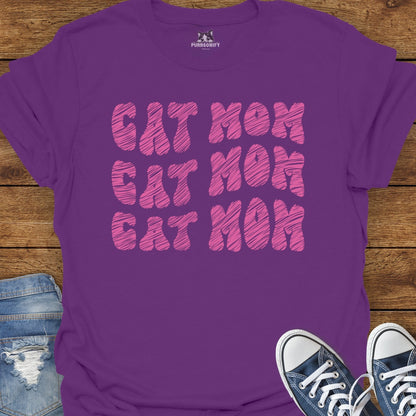 Cat Mom Repeat T-Shirt