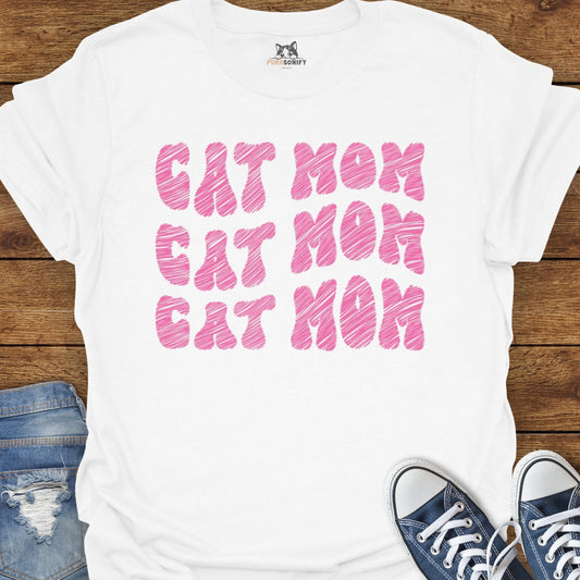Cat Mom Repeat T-Shirt