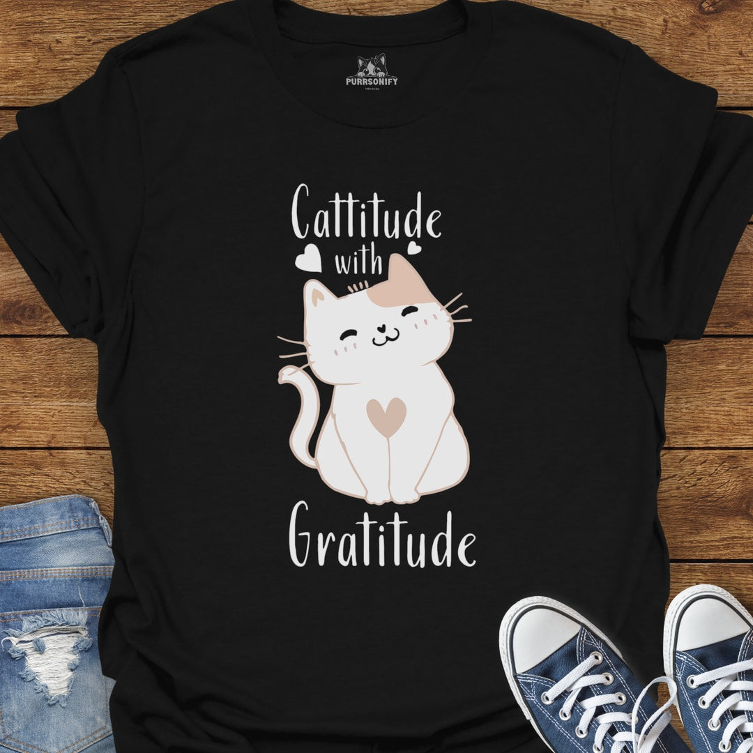 Cattitude with Gratitude T-Shirt