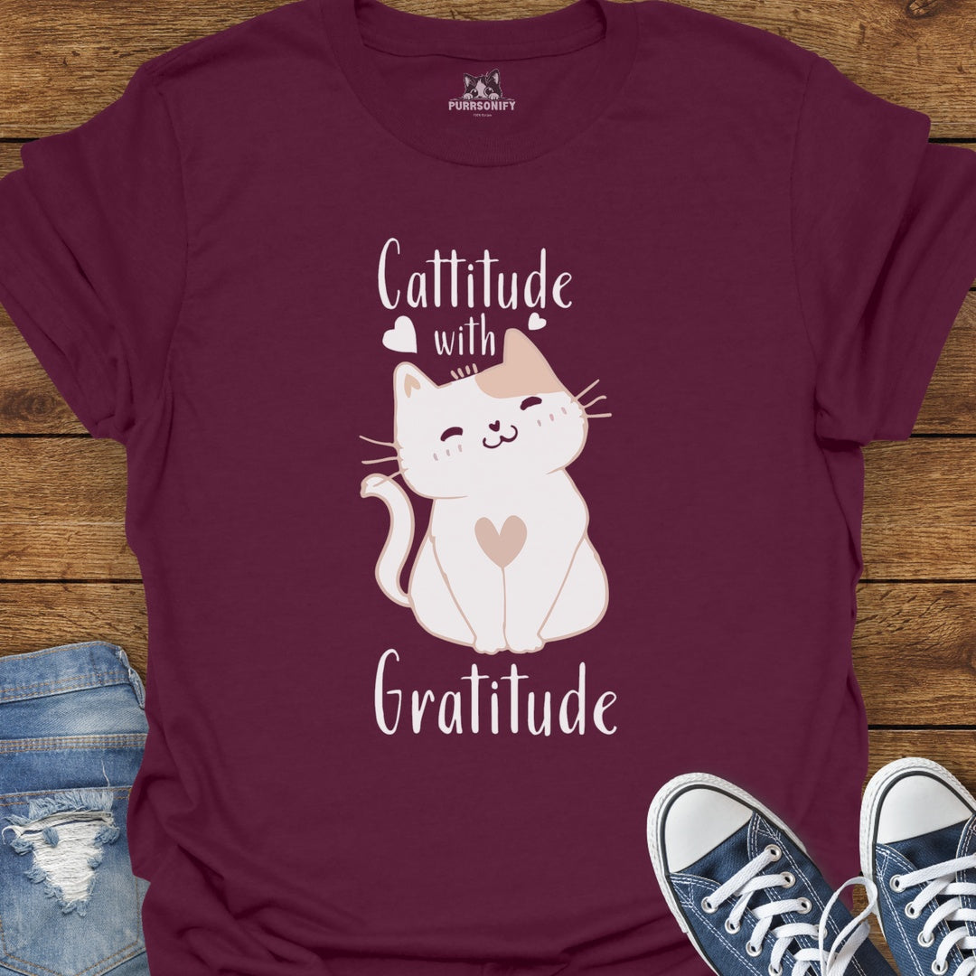 Cattitude with Gratitude T-Shirt
