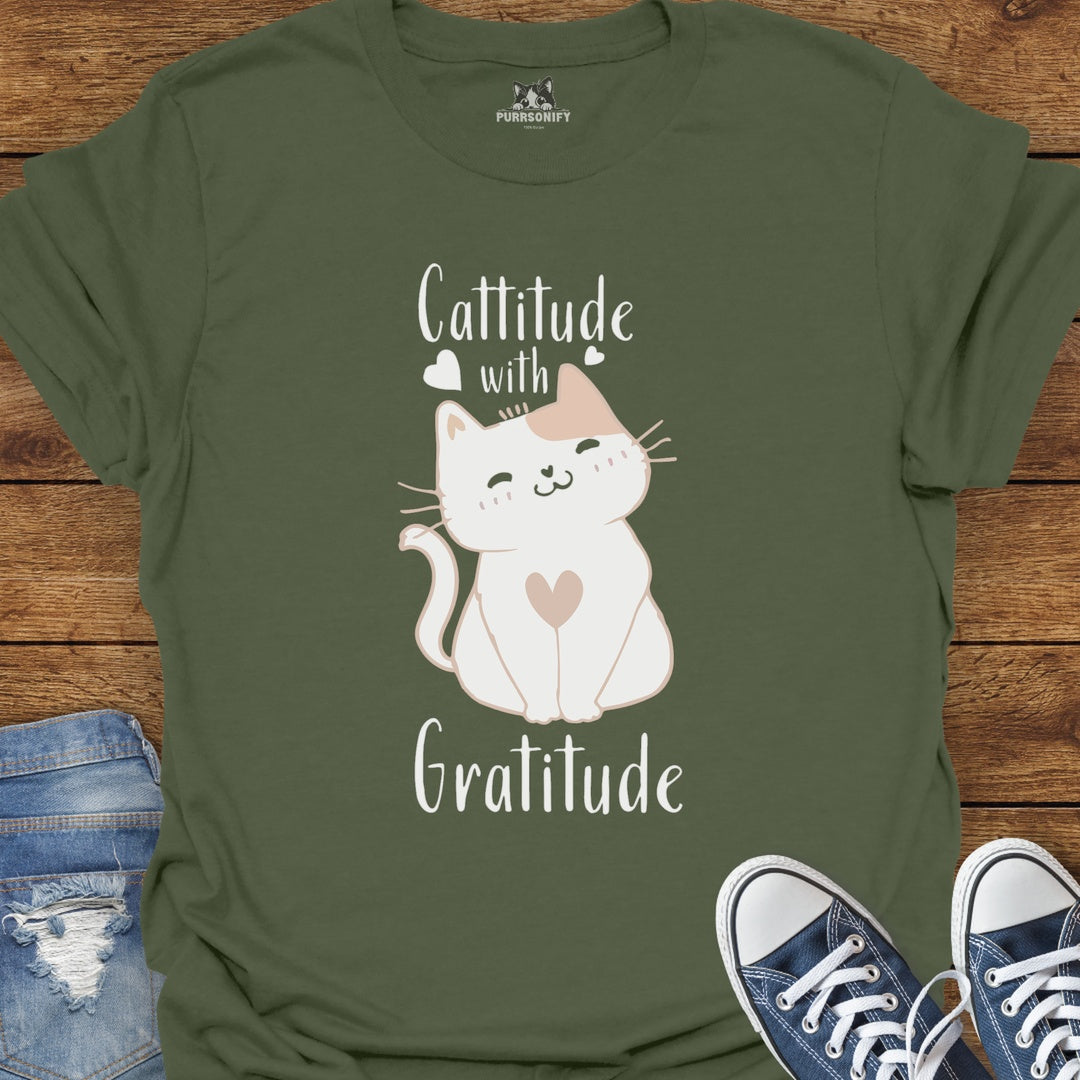 Cattitude with Gratitude T-Shirt