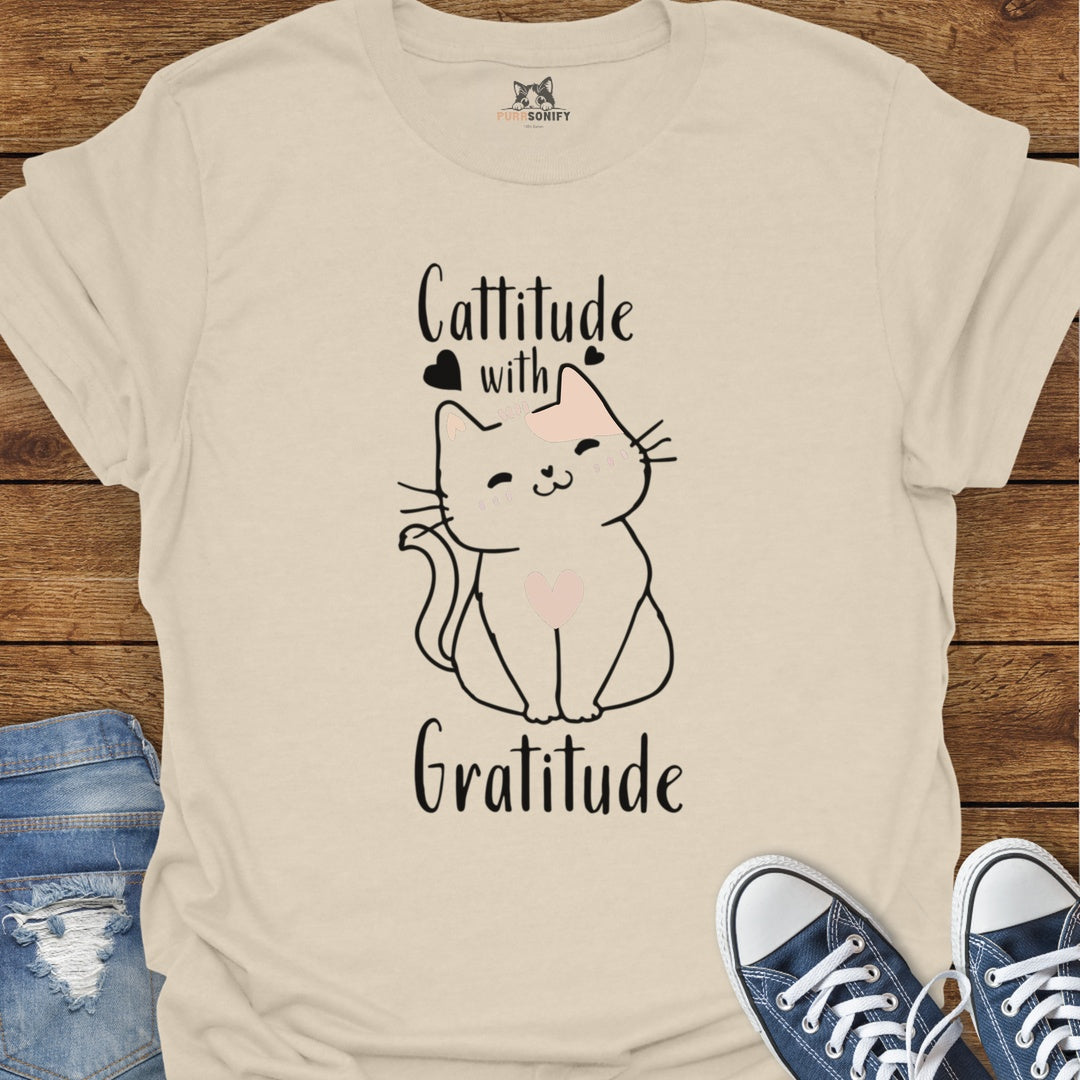 Cattitude with Gratitude T-Shirt