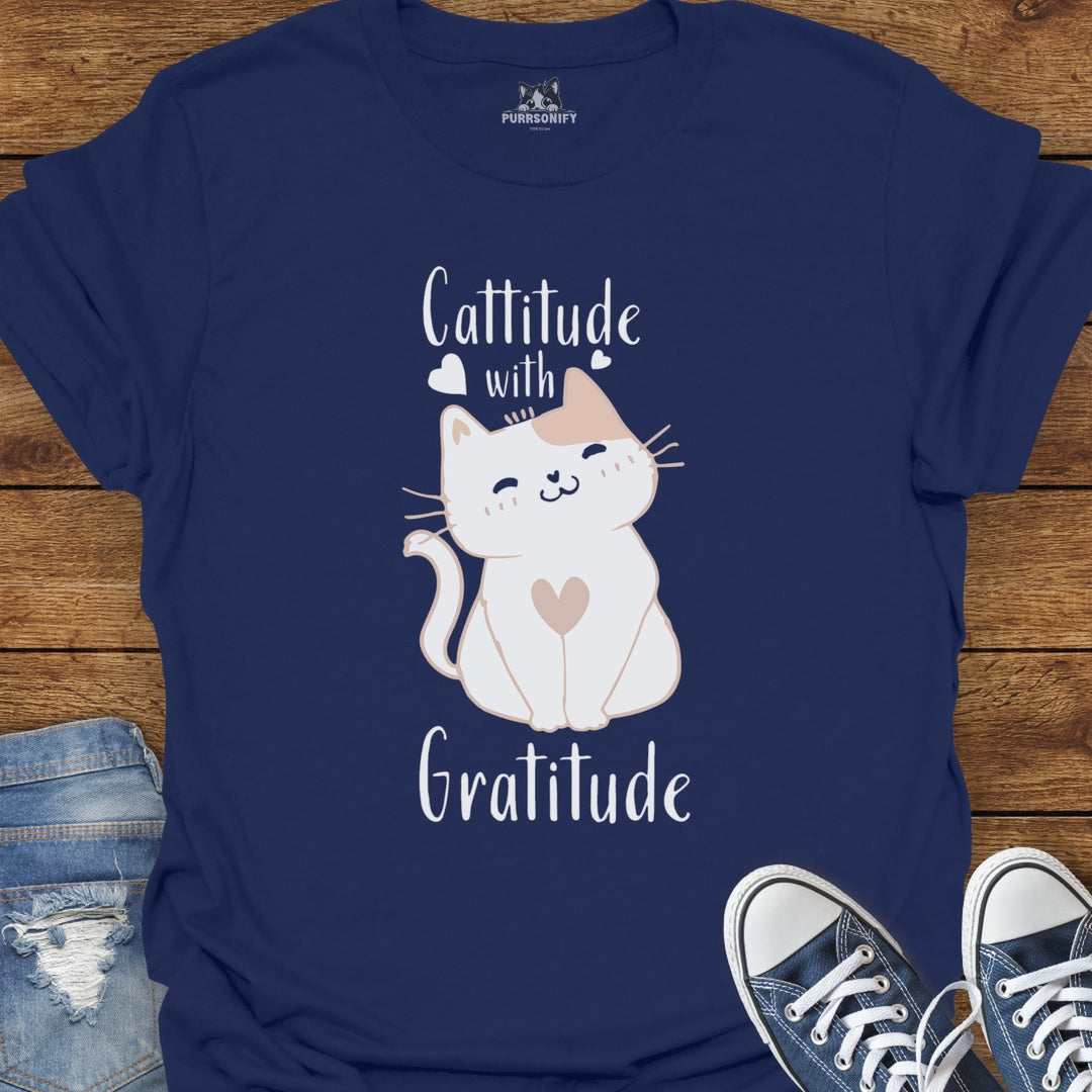 Cattitude with Gratitude T-Shirt