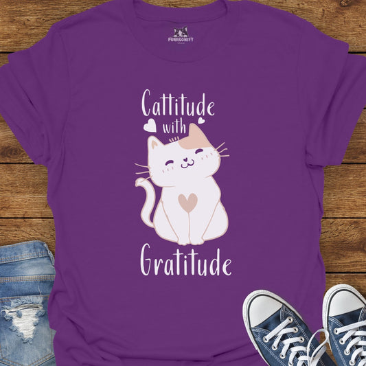 Cattitude with Gratitude T-Shirt