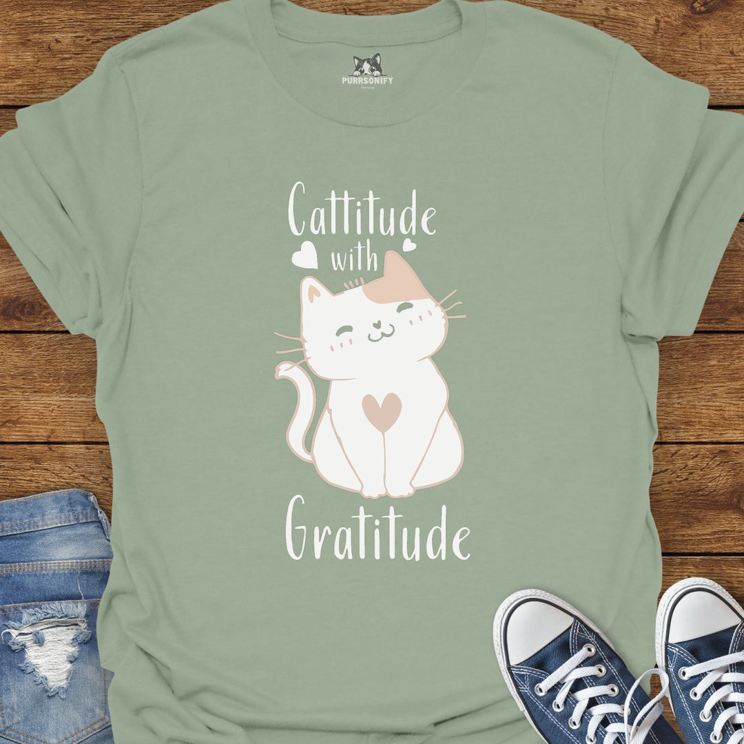 Cattitude with Gratitude T-Shirt